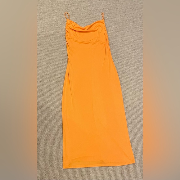 Zara Long Orange Dress -MEDIUM - Picture 1 of 3